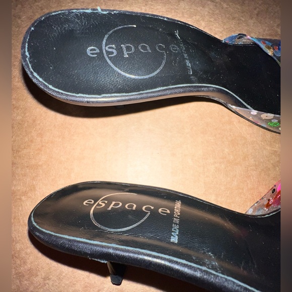 Espace Multi-color Sequin Mule Heels  Sz 6.5 - Picture 7 of 8